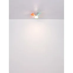 Ventilatore da Soffitto con Luce CCT Regolabile Bianco 5 Pale Colorate