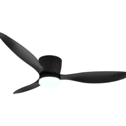 Ventilatore da Soffitto con Luce Nero 3 Pale 20W LED Dimmerabile