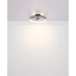 Ventilatore da Soffitto con Luce Nero LED CCT Dimmerabile Telecomando