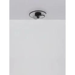 Ventilatore da Soffitto con Luce LED Nero Moderno 30W Telecomando