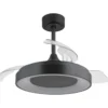 Ventilatore da Soffitto con Luce Grigio 91 cm LED RGB Pale Richiudibili