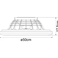 Ventilatore da Soffitto con Luce Bianco Cristalli LED CCT Telecomando