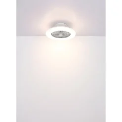 Ventilatore da Soffitto con Luce Bianco Cristalli LED CCT Telecomando