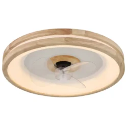Ventilatore da Soffitto con Luce LED Dimmerabile Bianco Legno 3 Pale