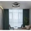 Ventilatore da Soffitto con Luce LED Dimmerabile Nero Opale Telecomando