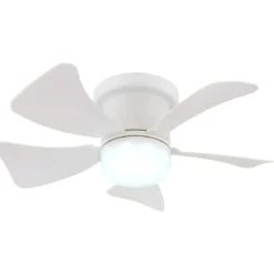 Ventilatore da Soffitto con Luce LED CCT Regolabile Bianco 5 Pale