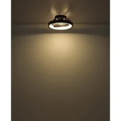 Ventilatore da Soffitto con Luce Nero LED RGB Dimmerabile Telecomando