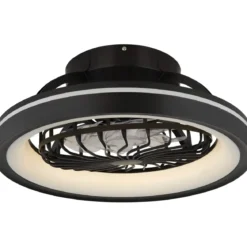 Ventilatore da Soffitto con Luce Nero LED RGB Dimmerabile Telecomando