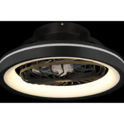 Ventilatore da Soffitto con Luce Nero LED RGB Dimmerabile Telecomando