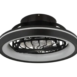Ventilatore da Soffitto con Luce Nero LED RGB Dimmerabile Telecomando