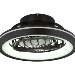 Ventilatore da Soffitto con Luce Nero LED RGB Dimmerabile Telecomando