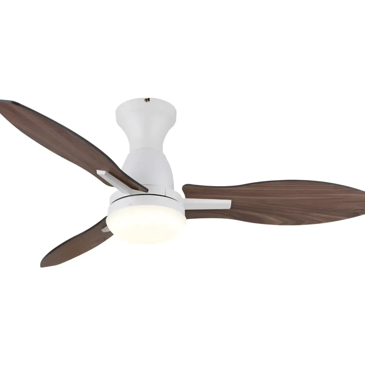 Ventilatore da Soffitto con Luce LED Bianco 3 Pale in Legno con Timer
