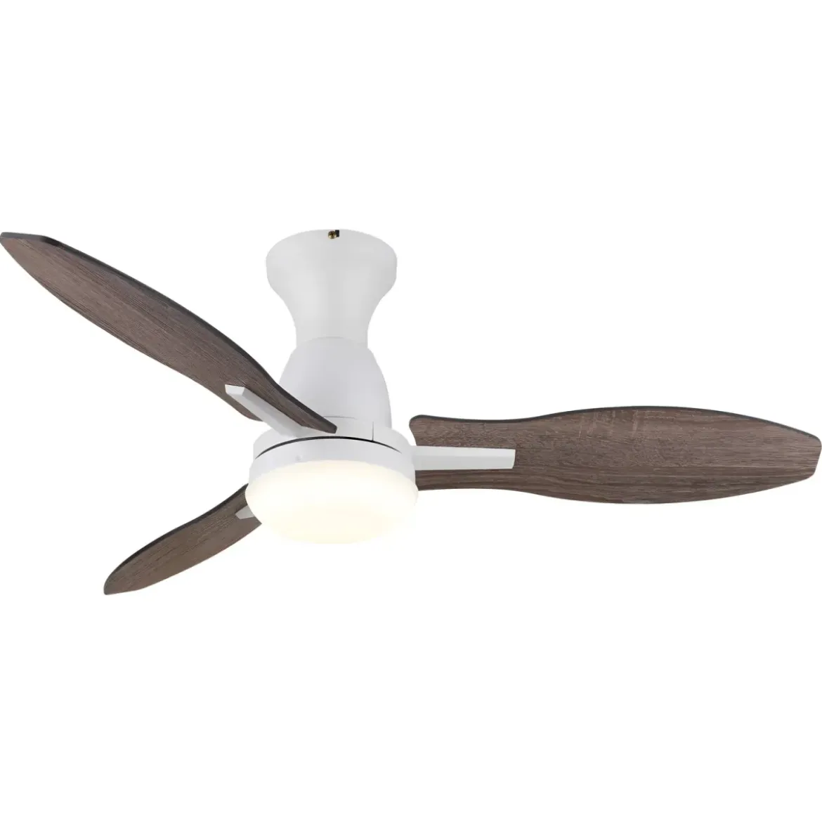 Ventilatore da Soffitto con Luce LED Bianco 3 Pale in Legno con Timer