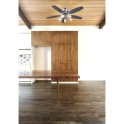 Ventilatore da Soffitto con 5 Luci 5 Pale Reversibili Faggio Grafite