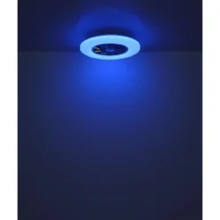 Ventilatore da Soffitto con Nero Bianco 60 cm LED RGB Telecomando