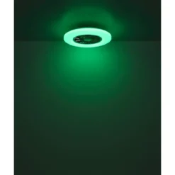 Ventilatore da Soffitto con Nero Bianco 60 cm LED RGB Telecomando