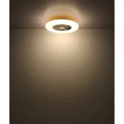Ventilatore da Soffitto con Nero Bianco 60 cm LED RGB Telecomando