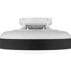Ventilatore da Soffitto Plafoniera LED Dimmerabile 45 cm Bianco Nero