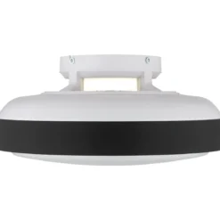 Ventilatore da Soffitto Plafoniera LED Dimmerabile 45 cm Bianco Nero