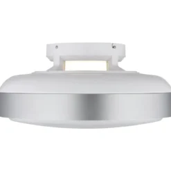 Ventilatore da Soffitto Plafoniera LED Dimmerabile 45 cm Bianco Argento