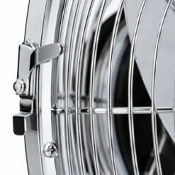 Ventilatore da Tavolo Cromato 60W 3 Velocità Inclinazione Regolabile