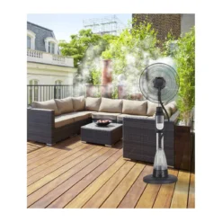 Ventilatore Oscillante a Piantana con Nebulizzatore Telecomando Acqua Elettrico