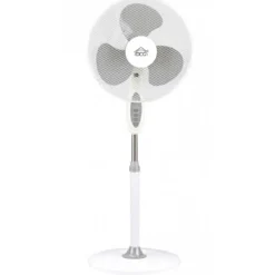 Ventilatore Oscillante Bianco a Piantana da Pavimento Pale Orizzontale