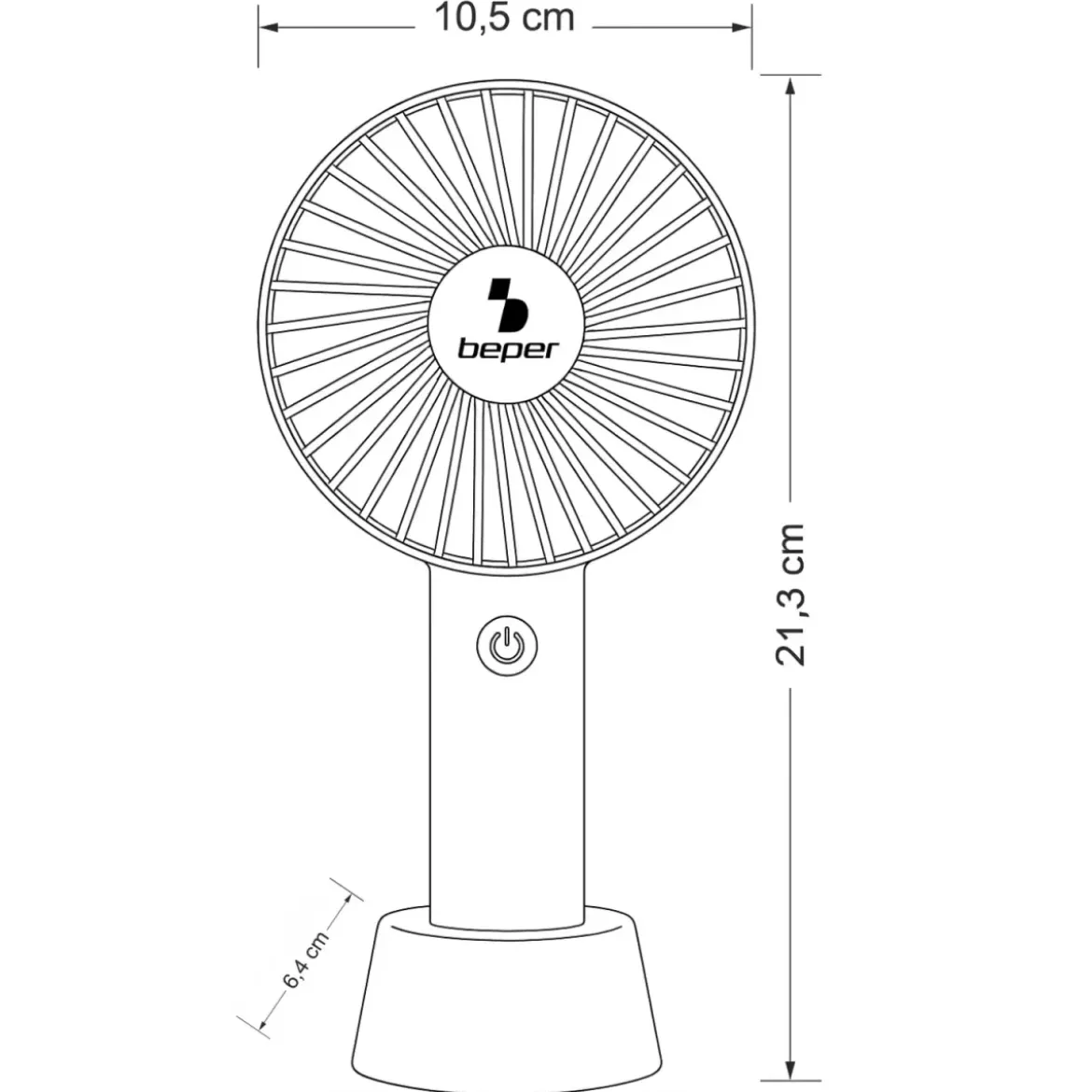 Ventilatore Portatile Mini 4W con 3 Velocità e Ricaricabile con USB