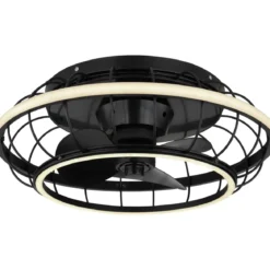 Ventilatore Soffitto con Luce Doppio LED Dimmerabile Nero Opale