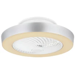 Ventilatore Soffitto con Luce LED Dimmerabile Bianco Grigio Telecomando