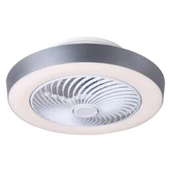 Ventilatore Soffitto con Luce LED Dimmerabile Bianco Grigio Telecomando