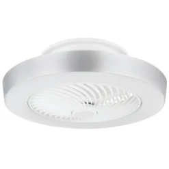 Ventilatore Soffitto con Luce LED Dimmerabile Bianco Grigio Telecomando