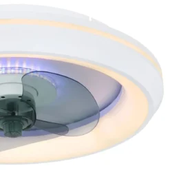 Ventilatore Soffitto con Luce Notturna CCT Telecomando Dimmer Bianco