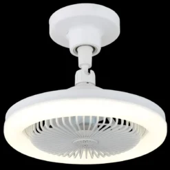 Ventilatore Soffitto con Luce LED Dimmerabile Bianco Tondo Telecomando