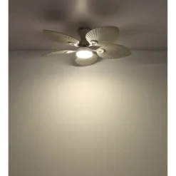 Ventilatore Soffitto con Luce Regolabile Bianco Grigio 22W Telecomando