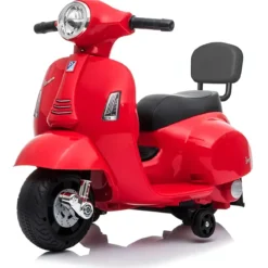 Vespa Elettrica per Bambini Mini GTS 7,2V Rosso Poggiatesta e Clacson