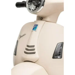 Vespa Elettrica per Bambini Mini GTS 7,2V Bianco Poggiatesta e Clacson