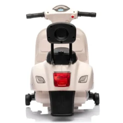 Vespa Elettrica per Bambini Mini GTS 7,2V Bianco Poggiatesta e Clacson