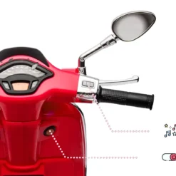 Vespa Sprint Elettrica per Bambini 12V Rossa Luci LED Moto Scooter