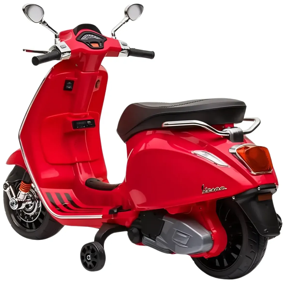 Vespa Sprint Elettrica per Bambini 12V Rossa Luci LED Moto Scooter