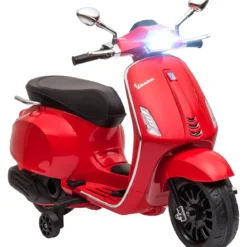 Vespa Sprint Elettrica per Bambini 12V Rossa Luci LED Moto Scooter
