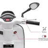 Vespa Sprint Elettrica per Bambini 12V Bianco Luci LED Moto Scooter