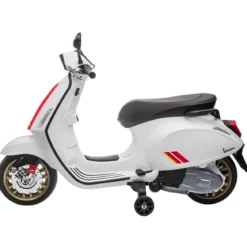 Vespa Sprint Elettrica per Bambini 12V Bianco Luci LED Moto Scooter