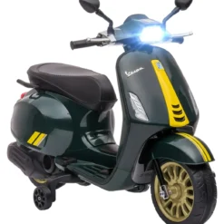 Vespa Sprint Elettrica per Bambini 12V Verde Luci LED Moto Scooter