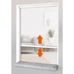 Zanzariera a Rullo Verticale 60x150 Riducibile in Alluminio Bianco