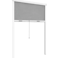 Zanzariera a Rullo Verticale 80x160 Riducibile in Alluminio Bianco