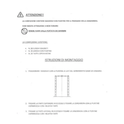 Zanzariera Magnetica con Chiusura Calamita Tenda Bianca Nera per Porta Finestra