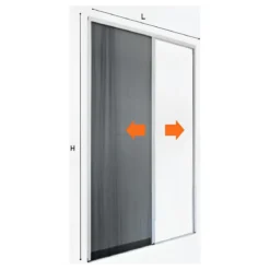 Zanzariera Plissettata Laterale Marrone Guida Bassa Porta 120X240