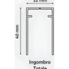 Zanzariera Plissettata Laterale Bianco Guida Bassa Porta 120X240