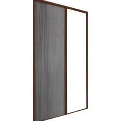 Zanzariera Plissettata Laterale Marrone Guida Bassa Porta 150x240
